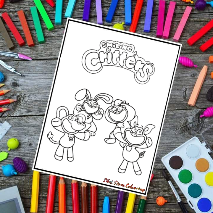 

Kertas Mewarnai Gambar Anak Tema Smiling Critters V1 / Kertas Gambar (12 Lembar Gambar)