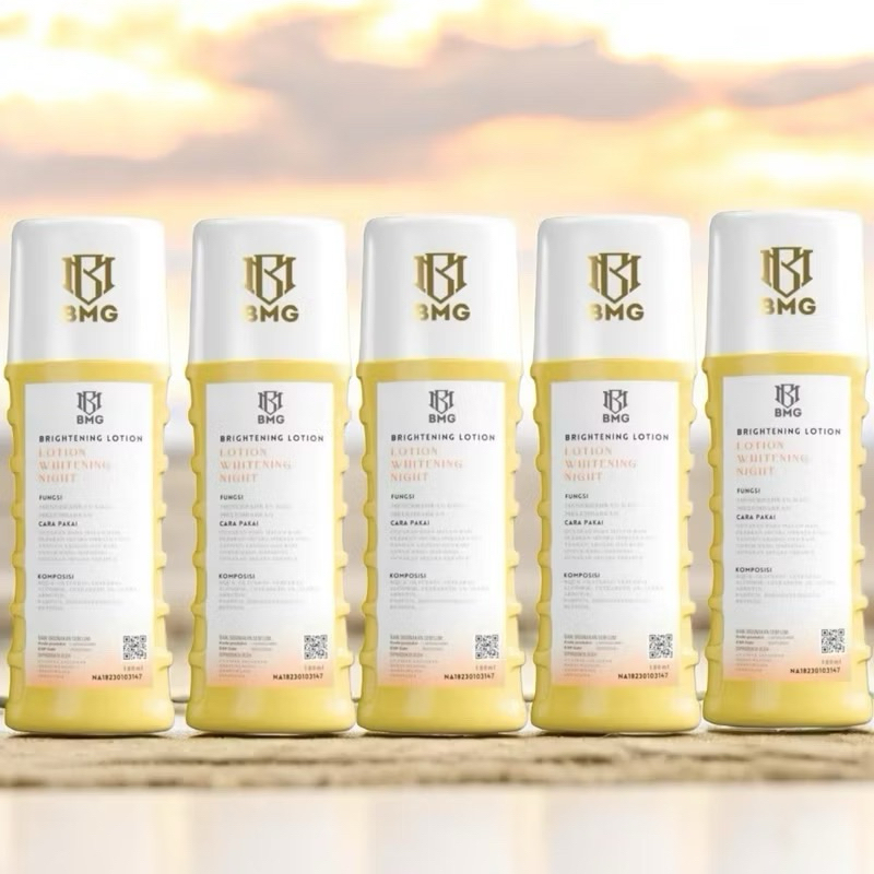 PAKET USAHA 5 PCS BMG KUNING WHITENING NIGHT LOTION HB DOSTING HB PEMUTIH BPOM