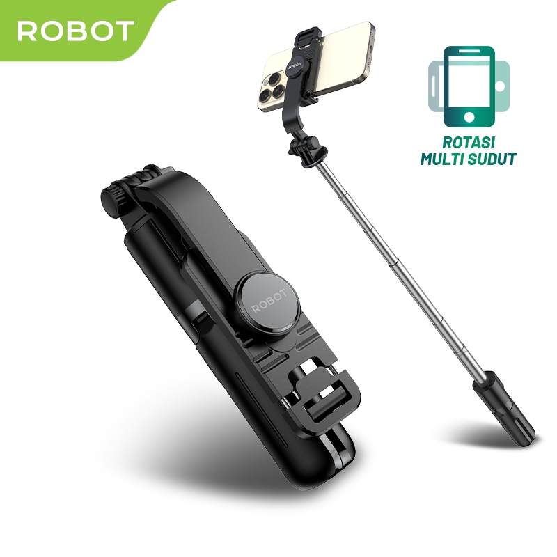 ROBOT Tripod Selfie Berdiri Tripod Standing Bluetooth Remote Kokoh Kuat Tripod Camera Handphone Trip