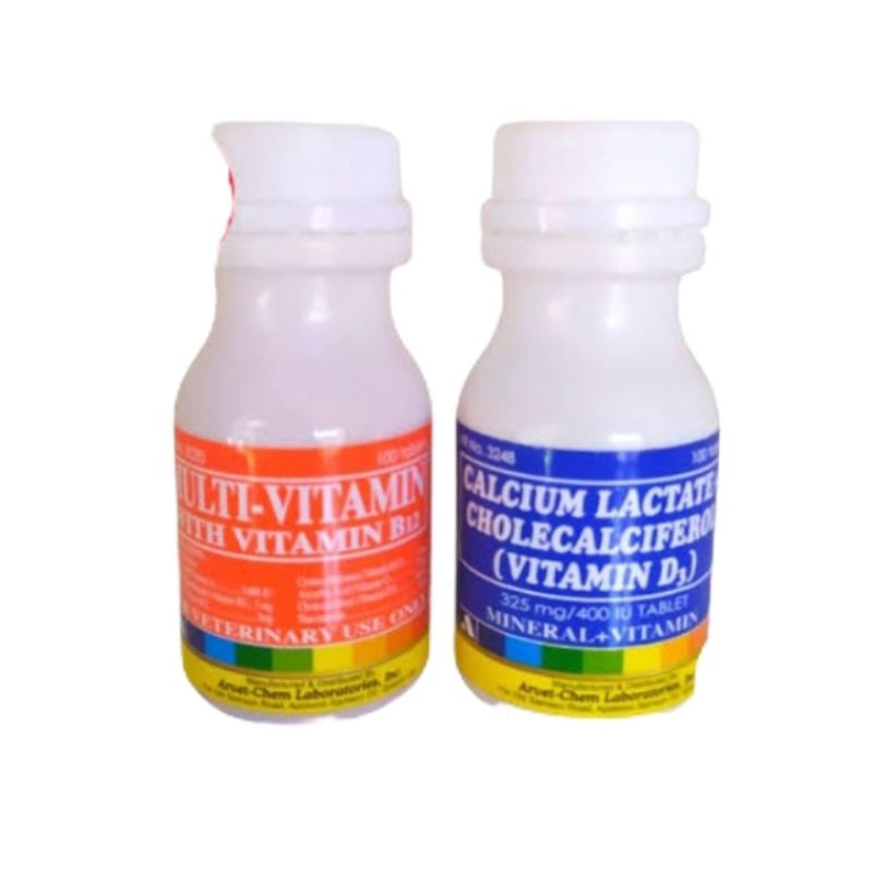 MULTIVITAMIN DAN CALCIUM D3 PAKET RAWATAN import Ayam Bangkok/Ayam Taji PILIPHINS PENGUAT DAYA TAHAN