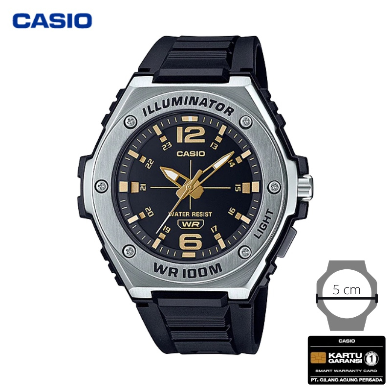 JAM TANGAN CASIO PRIA CASIO MWA-100H-1A2V - MWA100H HITAM SILVER CASIO ORIGINAL