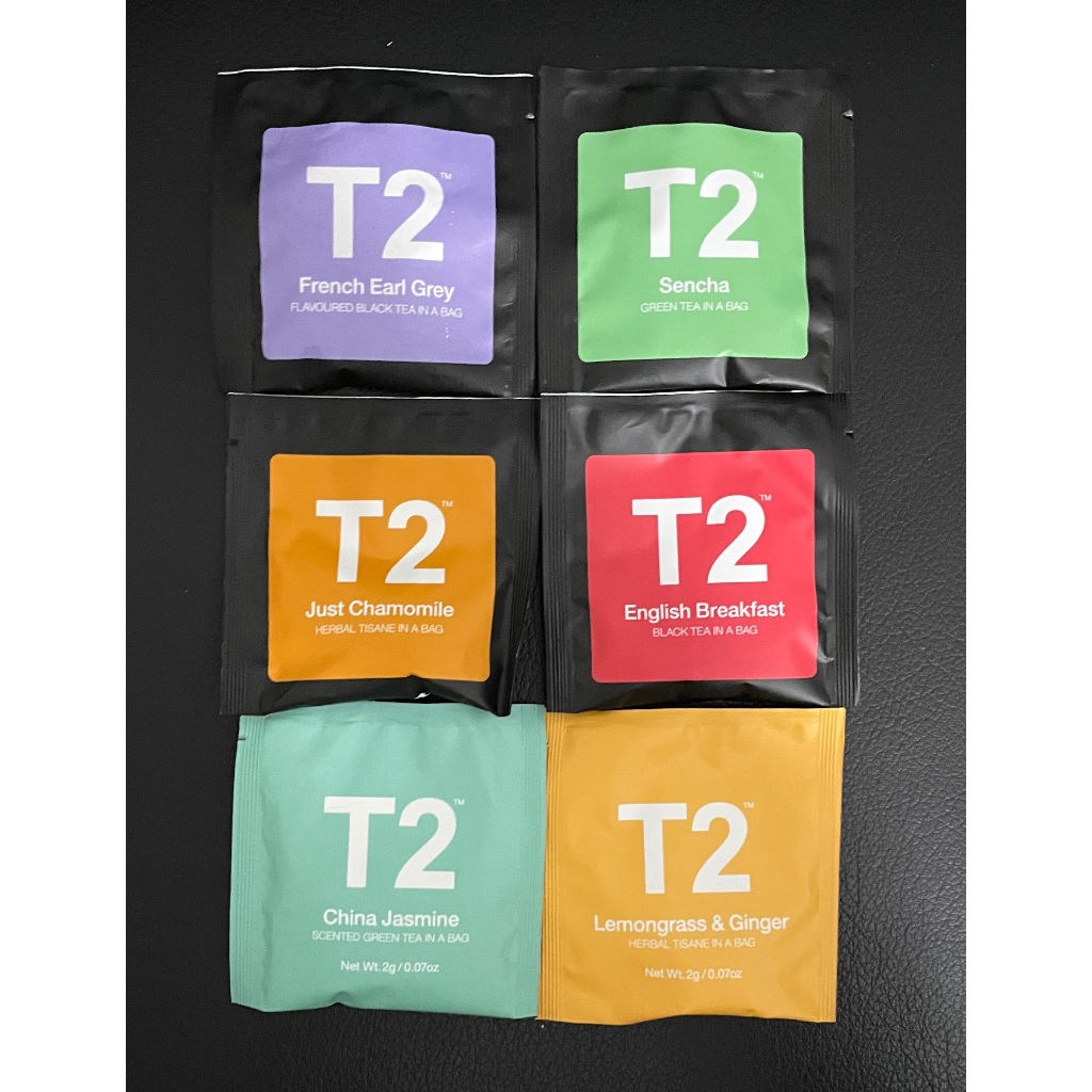 

[T2 Australian Tea Bag ECER] T2 Teh Australia French Earl Grey Lemmongrass Ginger English Breakfast Just Chamomile Sencha