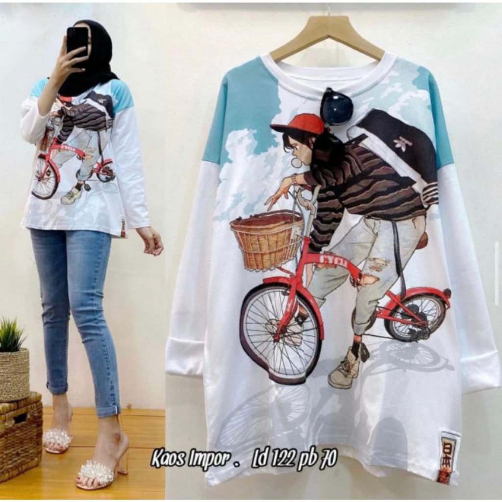 ATASAN VESPA JUMBO | BAJU LENGAN PANJANG WANITA | FASHION MUSLIM TERBARU