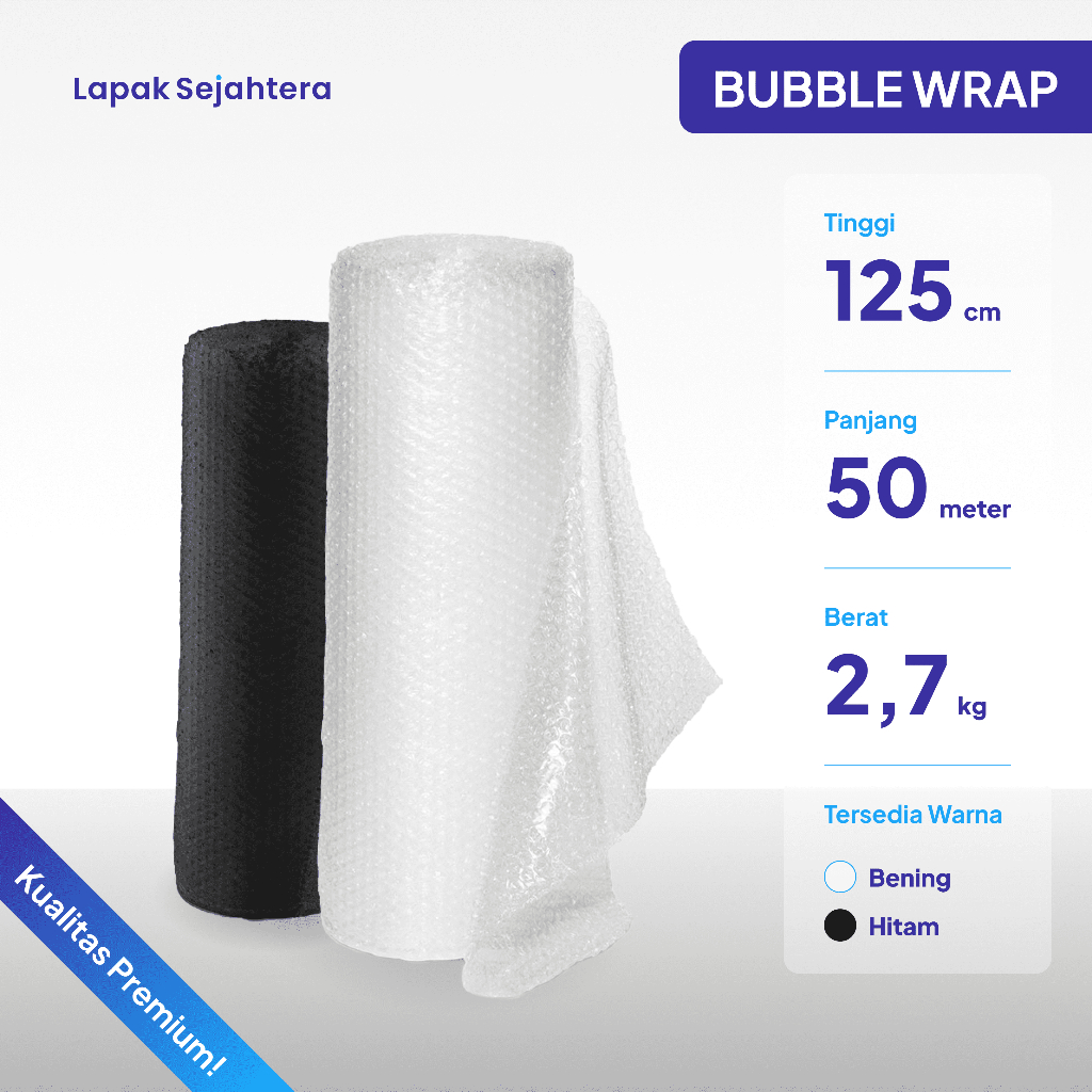 

BUBBLE WRAP 1.25 X 50M SUPER PREMIUM