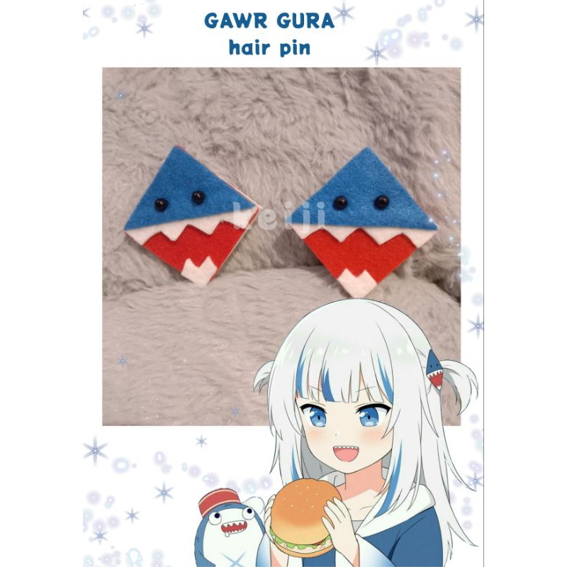 *READY* Jepit Rambut Gawr Gura/ Accessories Cosplay GAWR GURA