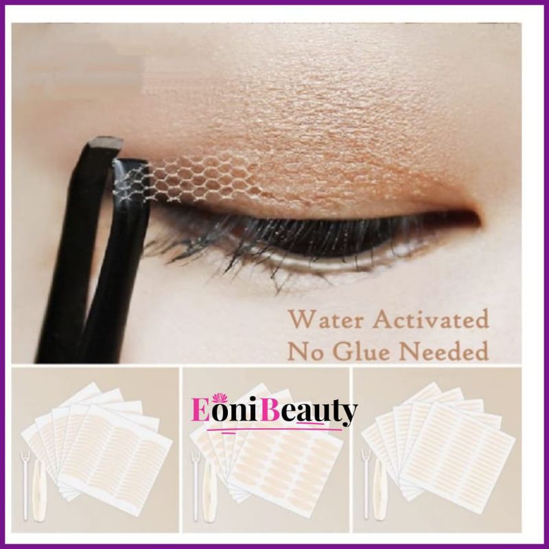 Skot Mata Double Eyelid Veil Tape Kelopak Mata Bening Tahan Air Jaring Lipatan Mata Scott lace