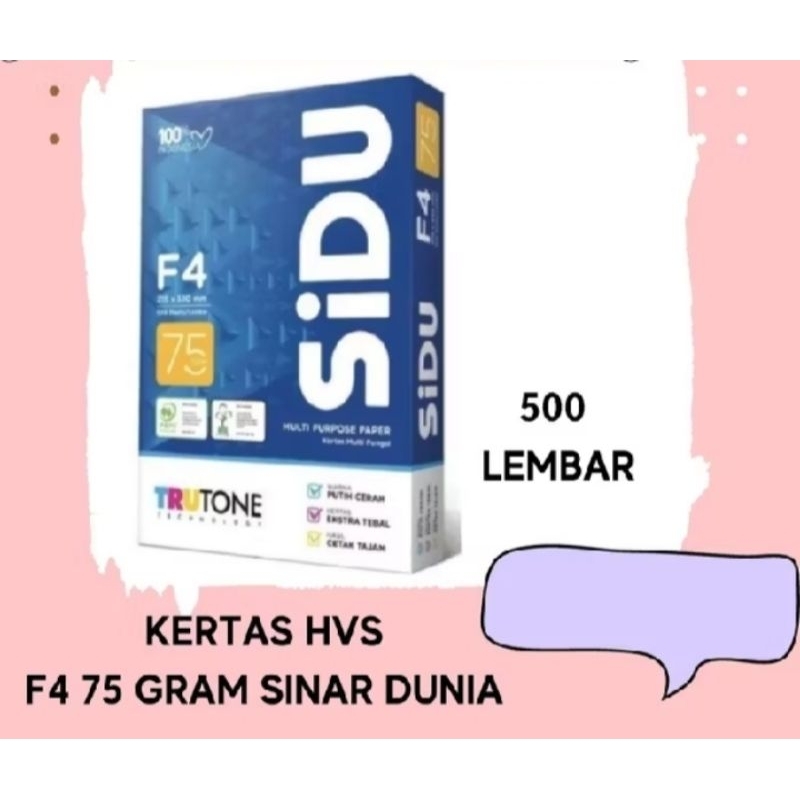 

Kertas HVS Sinar Dunia F4 70gr (1 rim)