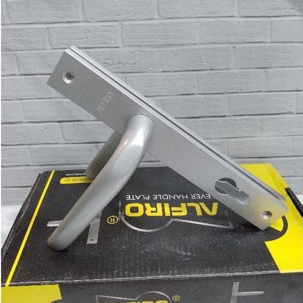 handle pintu rumah alumunium warna silver handle only/gagang kunci pintu rumah pintu alumunium