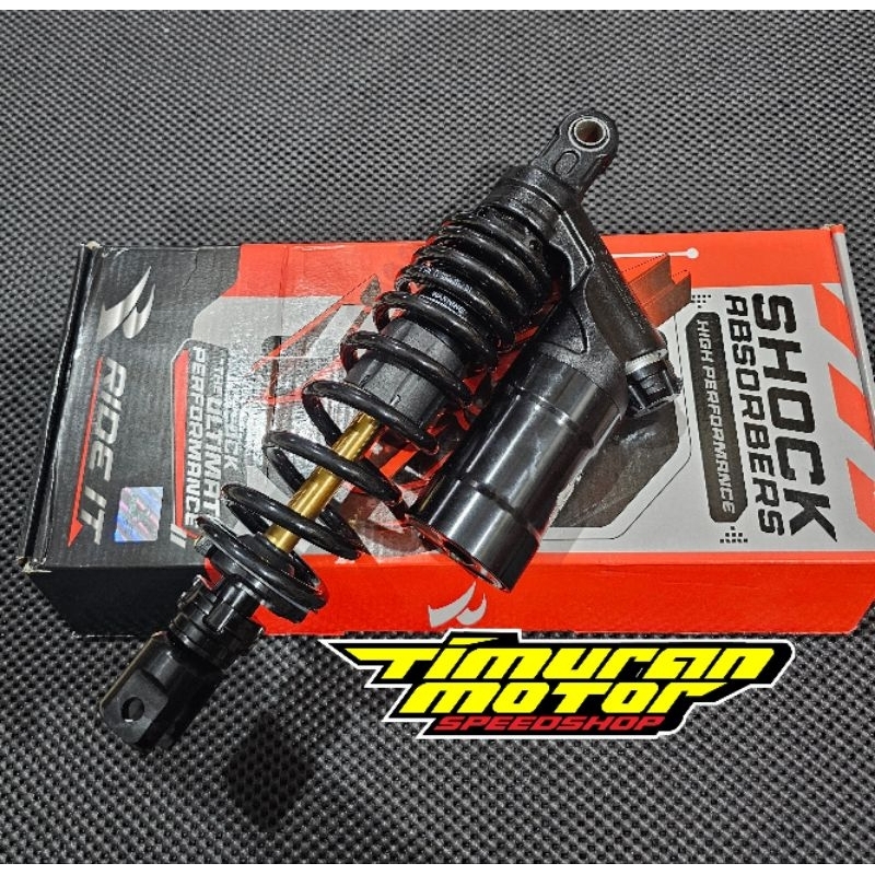 SHOCK RIDE IT GP277 MATIC 330MM HITAM AS GOLD VARIO 125 - VARIO 150 - BEAT - SCOOPY
