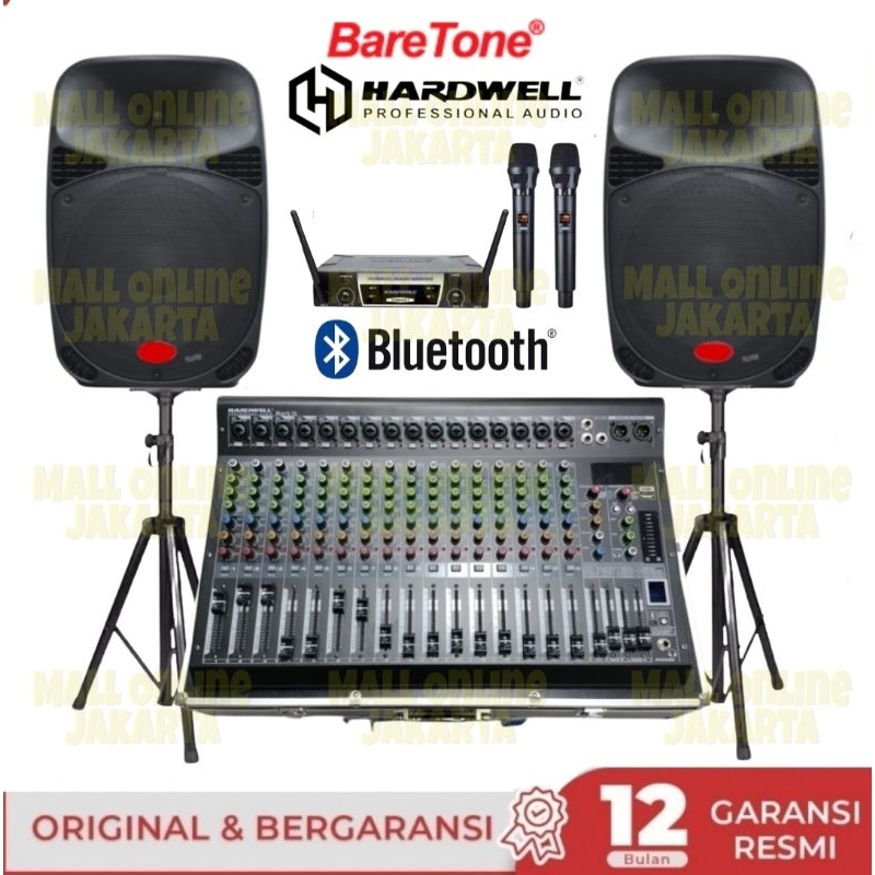 Paket speaker aktif 15 inch baretone pasif sound system 16 channel