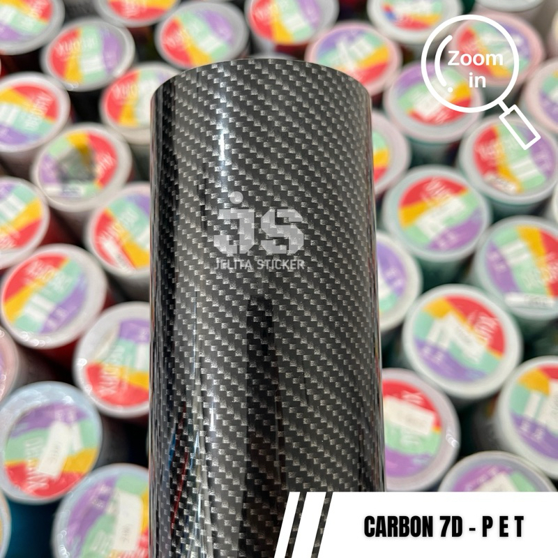 PREMIUM Skotlet Carbon 7D Lebar 50cm / Sticker Carbon 7D Glossy