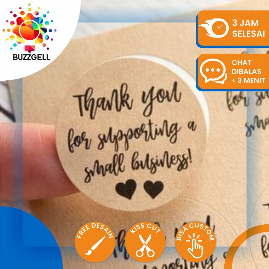 

SBK 2-6 Sticker Kraft Label Produk Olshop // Produk Hijab // Thank You Card Bulat