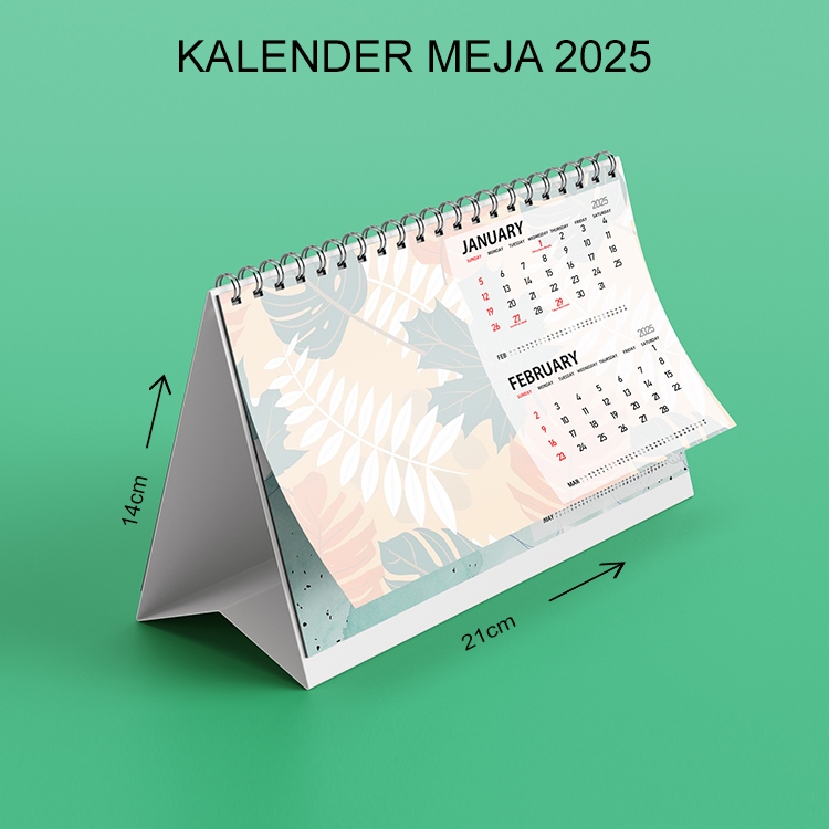 

Kalender 2025 Lengkap / Kalender Meja Ukuran (14,5 x 21,5 cm) #KLMF02
