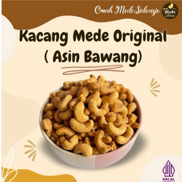 

Kacang mede mete utuh varian asin bawang kemasan 500g