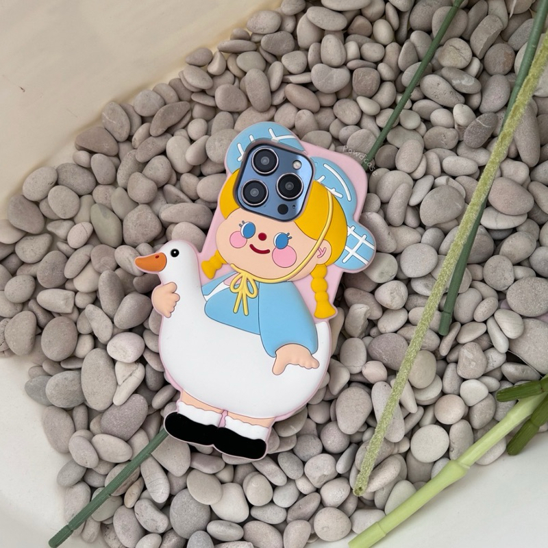 [READY] Duckie Girl Silicone Case Iphone 11-15pro max | POWDCASE