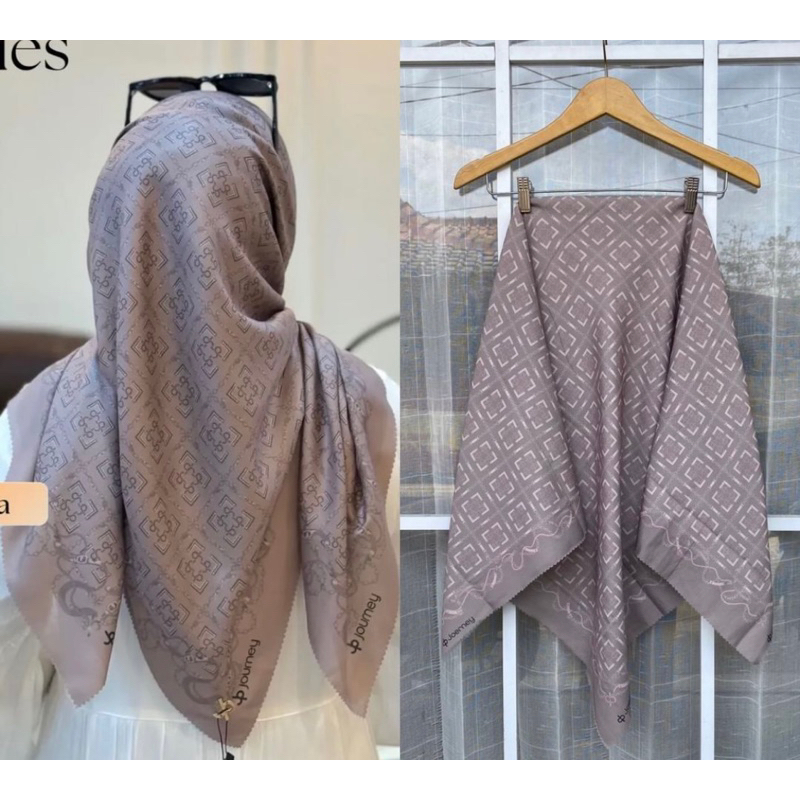 Sasi official / JP JOURNEY SERIES ADELINE SERIES BANIESCOOP KW / hijab segiempat voal motif printed 