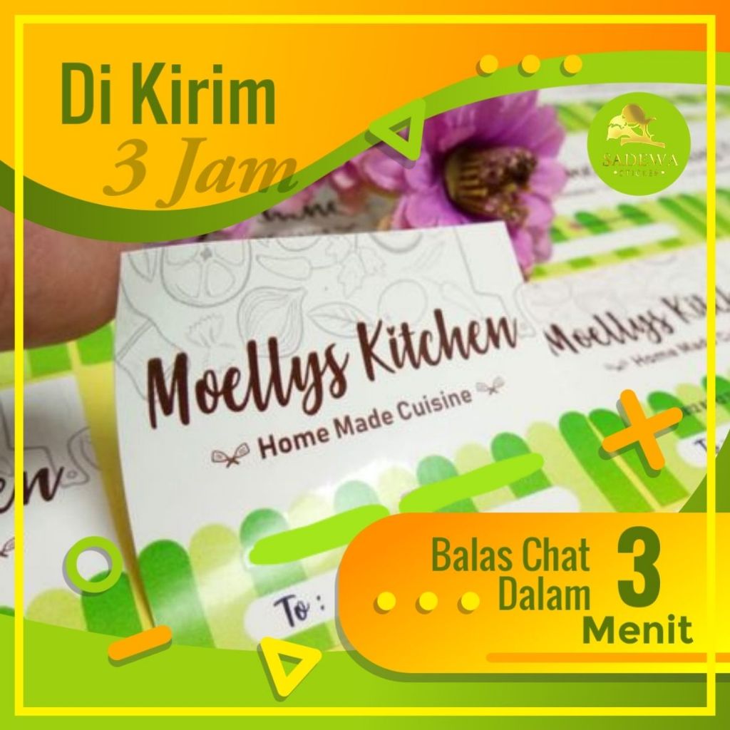 

SPC 7 1-7 Sadewa Cetak Stiker Chromo Kotak Label Makanan Print Sticker Custom Kemasan Termurah