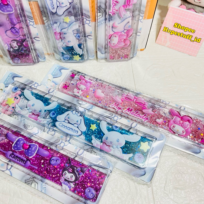 

PENGGARIS AIR GLITTER SANRIOO 20CM/GARISAN KARAKTER AIR