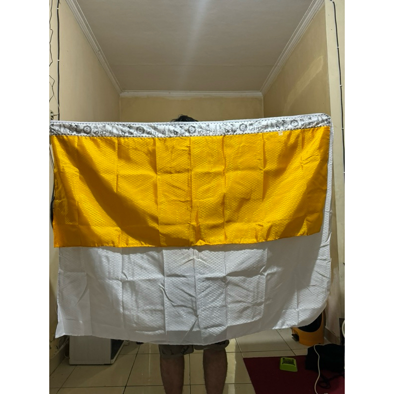 Wastra pelinggih kain MOTIF WAJIK kuning putih
