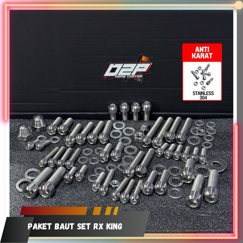 paketan baut set rx king baut satu set motor rx king L stainless custom titanium handmade