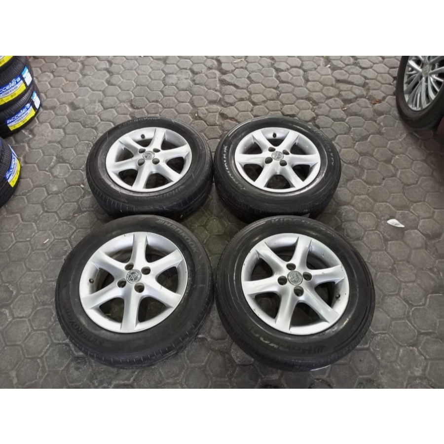 Velg Mobil Bekas Standar ALTIS R15X5,5 4X100 SILVER + BAN HK 195 65 R15