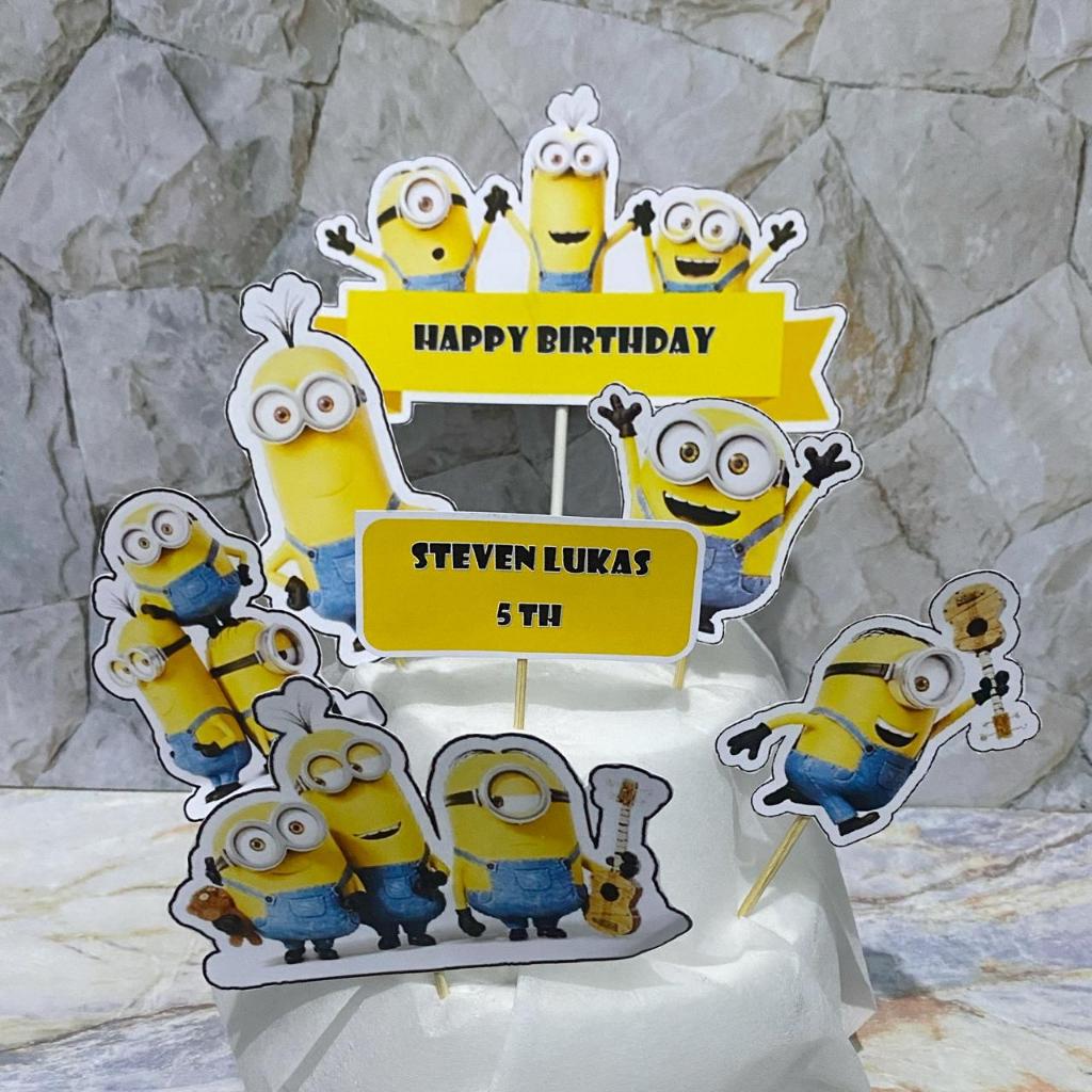 Topper Ulang Tahun Minion / Topper Cake Minion