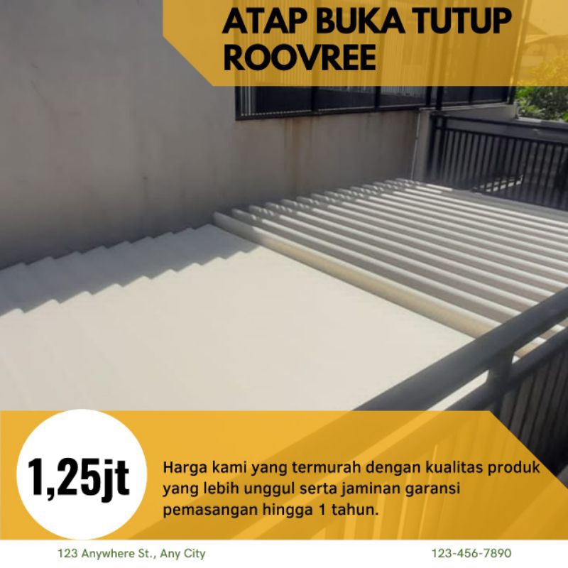 Atap dan kanopi Pintar bisa buka tutup