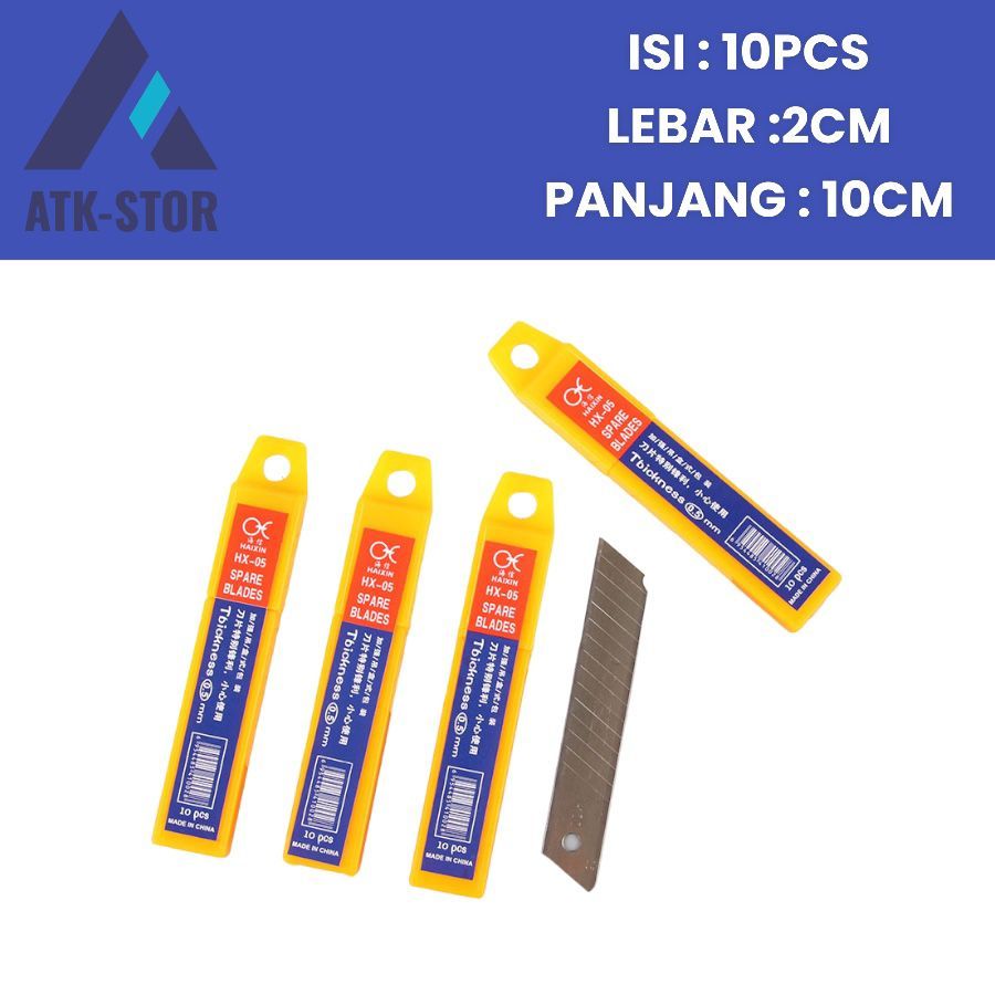 

Isi Cuter/Pisau Cutter 1 Tube Isi 10 Pcs Mata Pisau