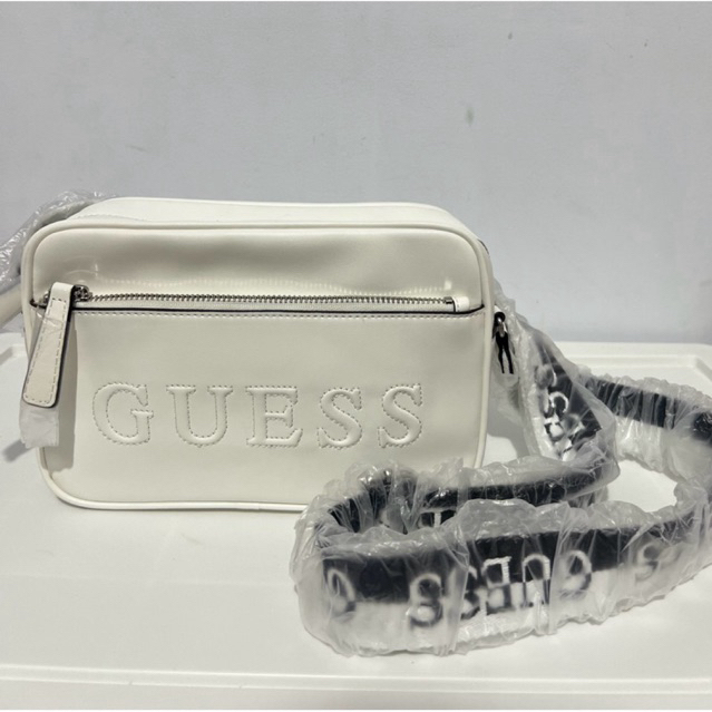 GUESS CAMERA BAG WHITE SALE