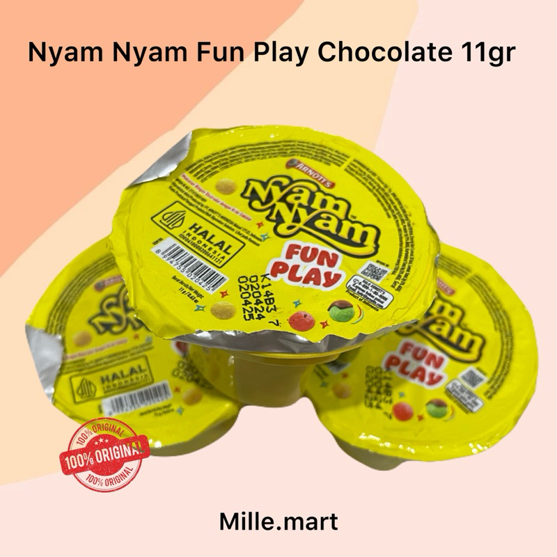 

[Per pcs] Nyam Nyam Bubble Puff Fun Play Pack 11gr Chocolate