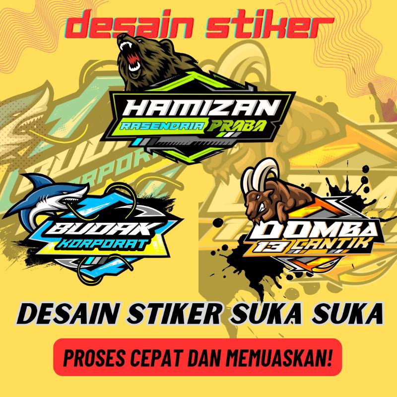 JASA DESAIN STICKER , LOGO RACING , LOGO UMKM , LOGO PRODUK , LOGO KOMUNITAS DLL