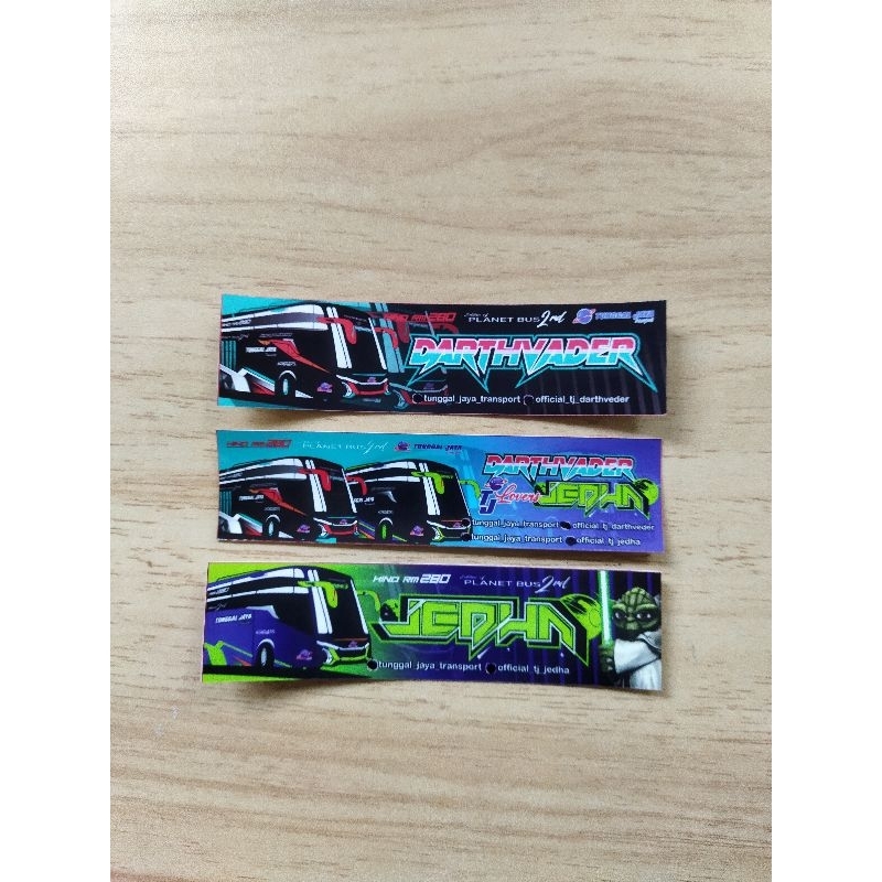 

sticker bis jedha dan Darthvader tunggal jaya asli PO