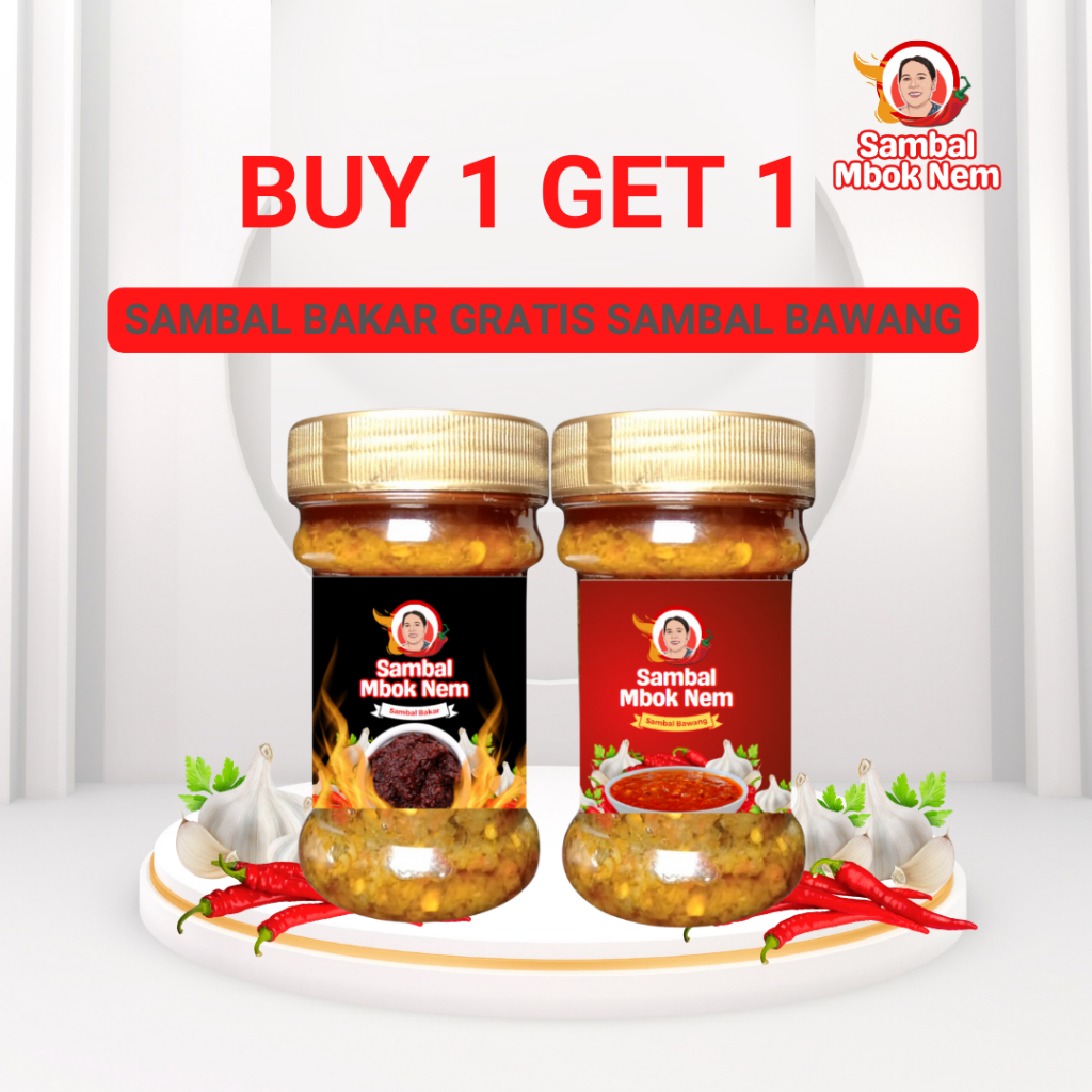 

Beli 1 Gratis 1 Mbok Nem Sambal arang bakar free sambal bawang