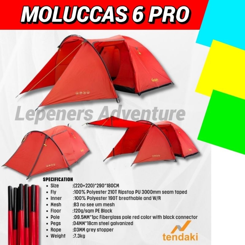 Tendaki Moluccas 6 Pro Tenda Camping Keluarga