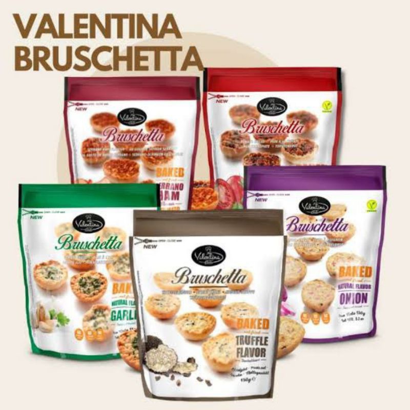 

Valentina bruschetta baked / snack roti kering 150gr