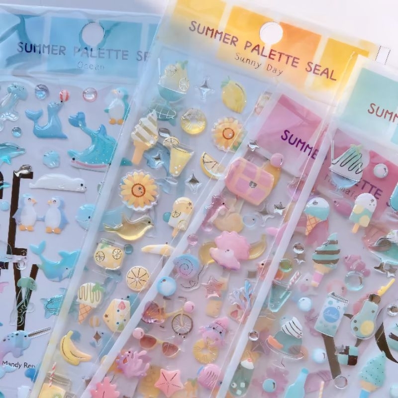 

ST-08 Stiker Timbul Sticker 3D glitter Mainan Tempel Stiker impor Aksesoris Casing scrapbook