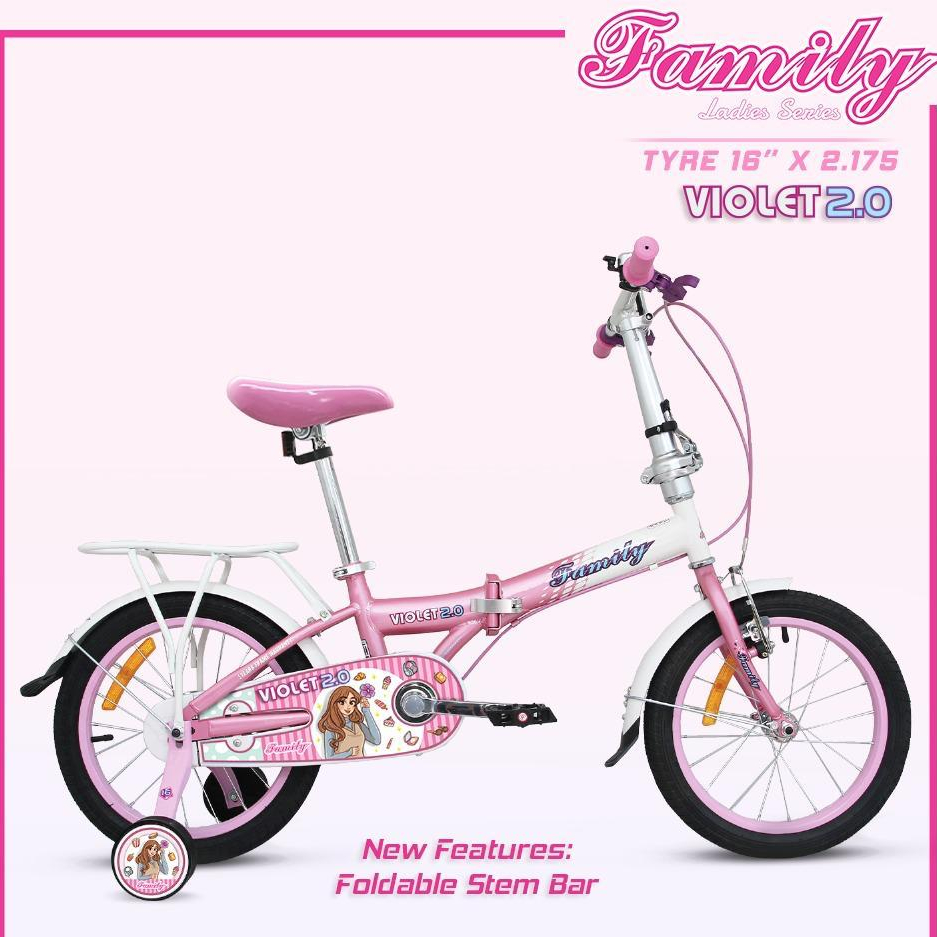 Sepeda Anak Lipat Violet 2.0 16 Inch by Family Bike
