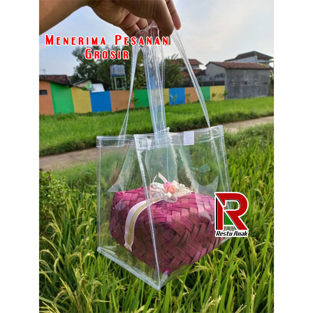 

20x15x20 Tas Mika Transparan Souvenir Tas Ulang Tahun Hampers Ultah Goody bag