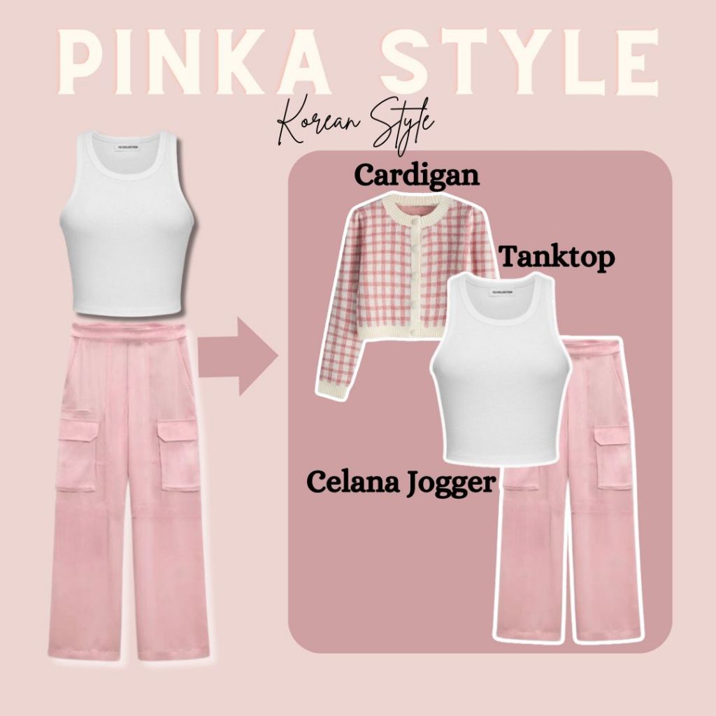 PINKA STYLE | ONE SET WANITA KEKINIAN | ONE SET WANITA CASUAL | ONE SET WANITA KOREAN STYLE | ONE SE