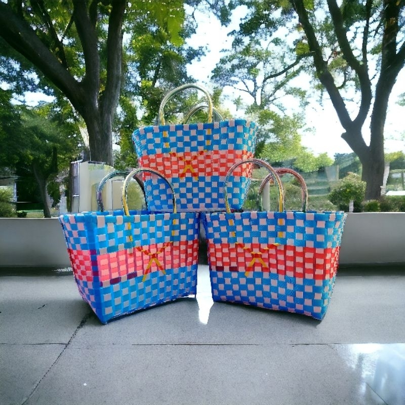 Tas Anyaman Blenduk sedang bahan keranjang/tasbelanja pasar/tas hajatan/tas souvenir