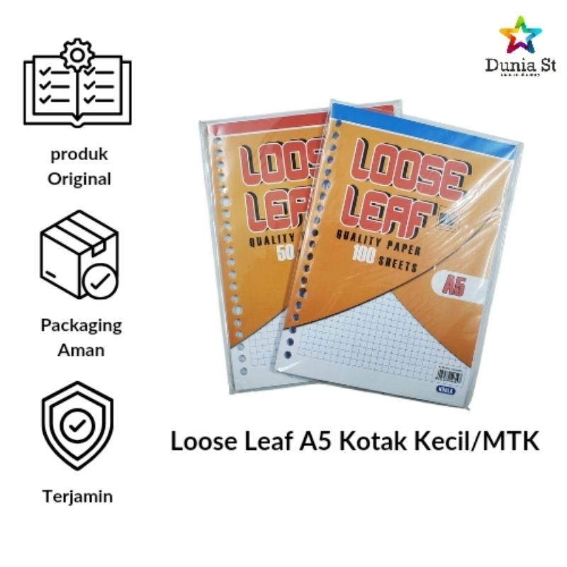 

Loose leaf a5 kotak kotak/MTK
