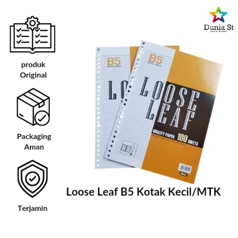

Loose leaf b5 kotak kecil /kotak matematika /MTK