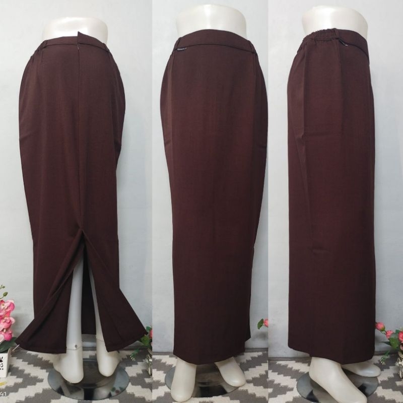 Rok span belah belakang Rok pembina pramuka model span belah belakang bahan semiwoll grasela impor