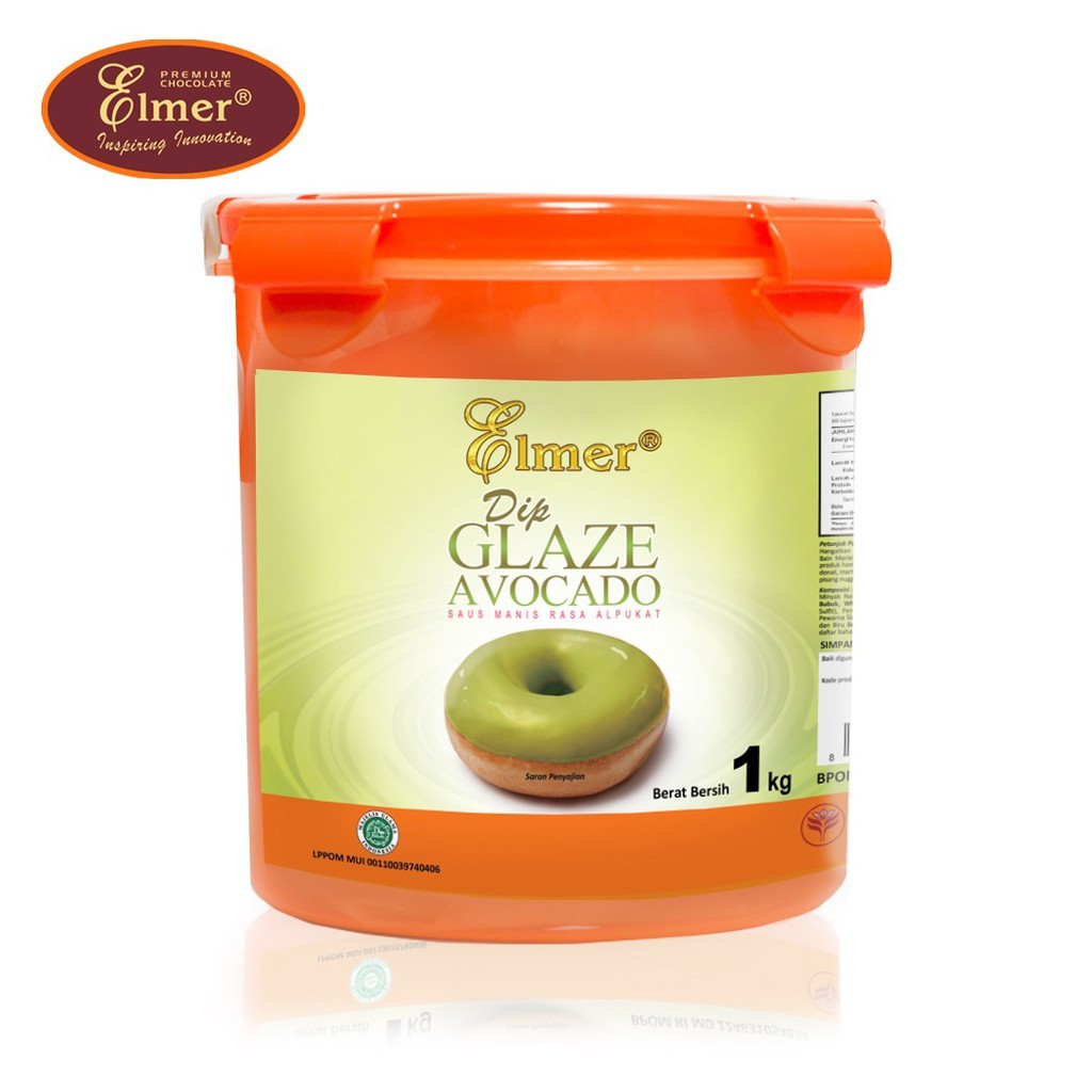 

Elmer Dip Glaze Avocado 1kg topping donut donat cake