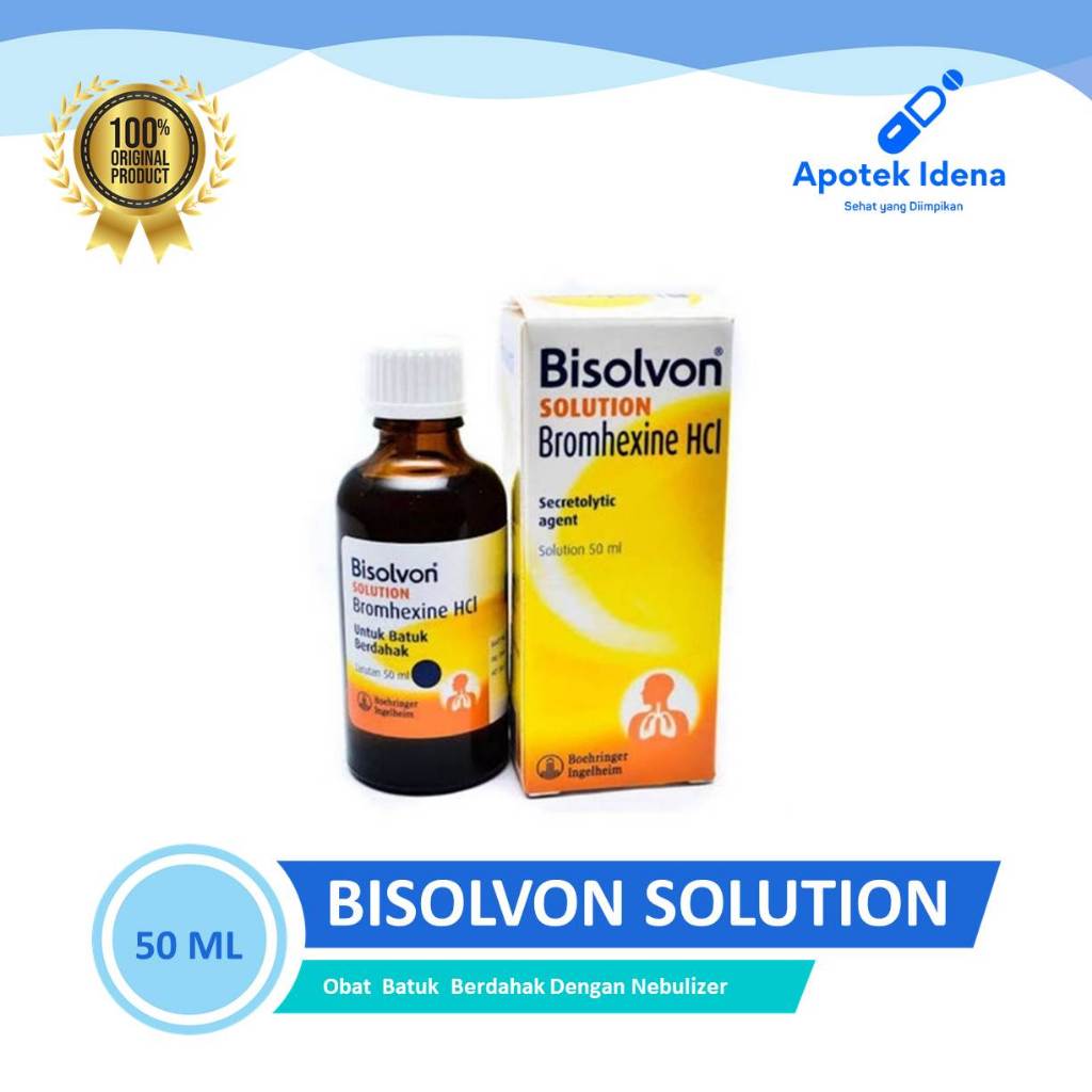 BISOLVON SOLUTION 50 ml Obat Batuk Berdahak Cairan untuk Nebulizer isi 50ml