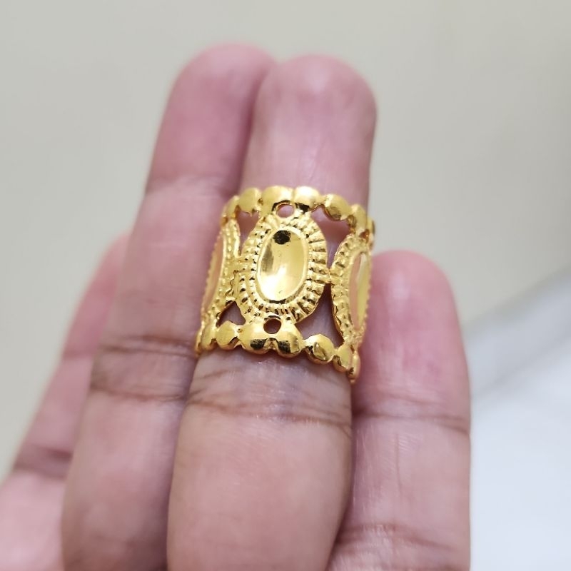 Cincin Wajik Bola Pasir Lapis Emas 24k