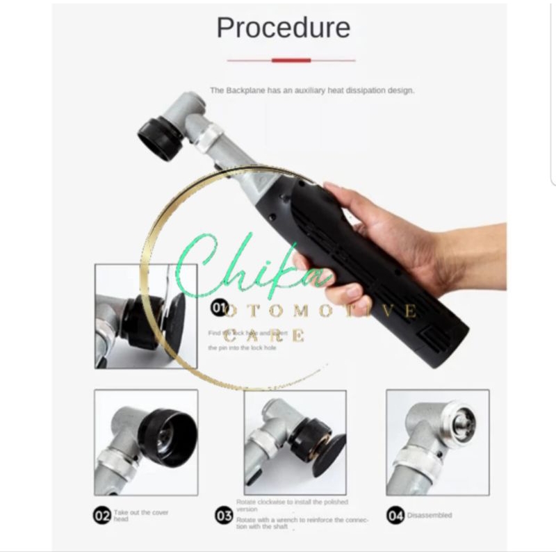 Mesin poles mini IBRID cordless dual action rotary