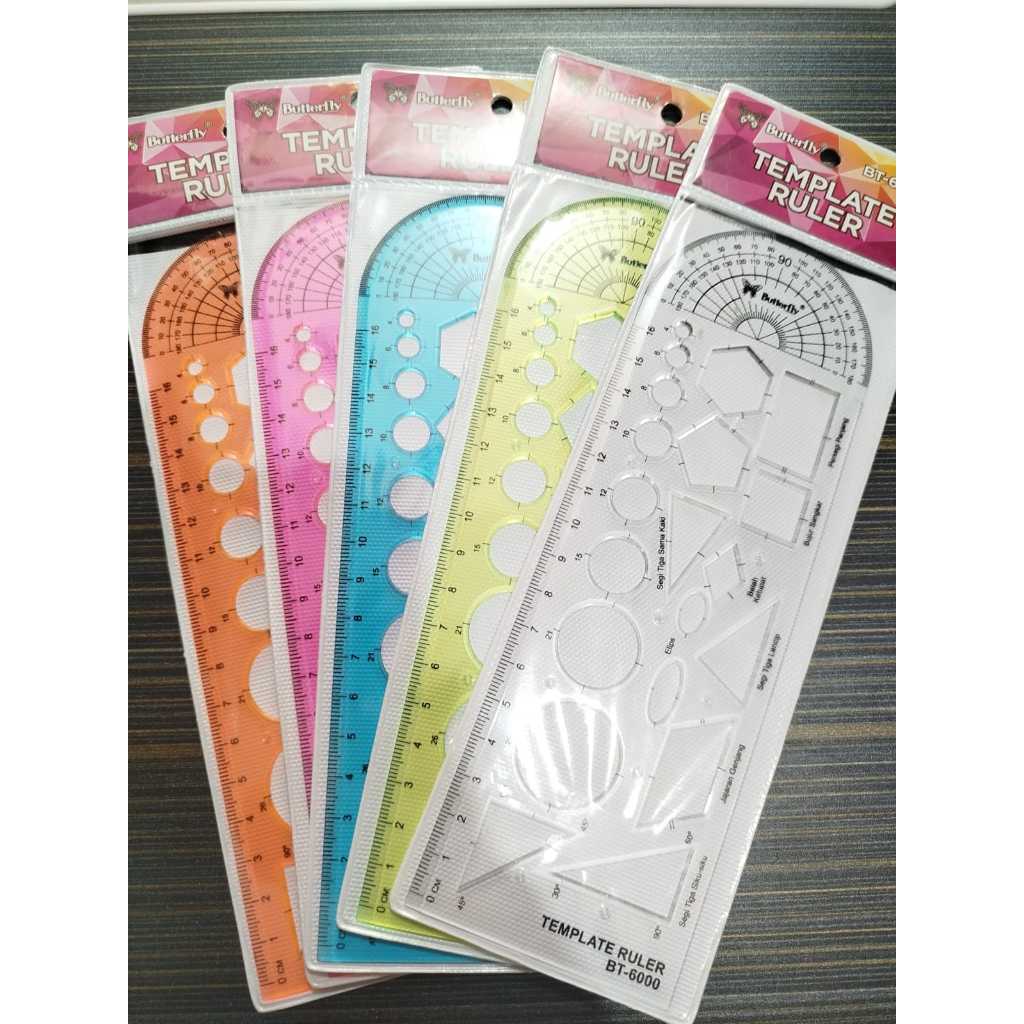 

Penggaris Plastik / Cetakan Butterfly / Penggaris Mal BT 6000