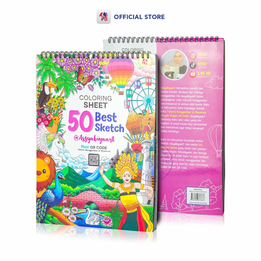 

Buku Mewarnai / Coloring Sheet: 50 Best Skech Assyabiyaart Plus QR Code Menggambar dan Mewarnai / Ruang Kata / PT KAWAH MEDIA PUSTAKA KMP - RK