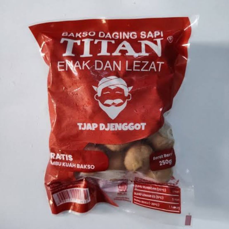 

Titan Baso Sapi isi 25 Butir 250 Gr